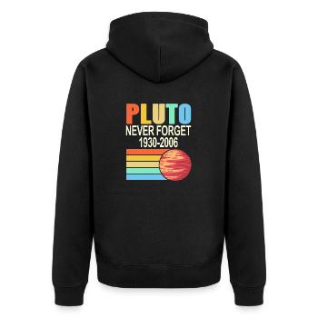 PLUTO N’oublie jamais 1930 -2006 Cool Retro Planet - Veste à capuche bio Premium Unisexe - noir - Dos - Nico (187cm)