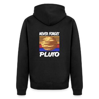 N’oubliez JAMAIS Pluton Retro Vintage Planet Space - Veste à capuche bio Premium Unisexe - noir - Dos - Nico (187cm)