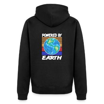 Propulsé par EARTH Retro Solar System Planet Designs - Veste à capuche bio Premium Unisexe - noir - Dos - Nico (187cm)