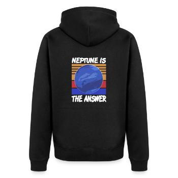 Neptune est la réponse au système solaire rétro et amusant - Veste à capuche bio Premium Unisexe - noir - Dos - Nico (187cm)