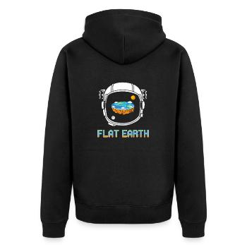 FLAT Earth Cool Astronaute Flat Earther Designs - Veste à capuche bio Premium Unisexe - noir - Dos - Nico (187cm)