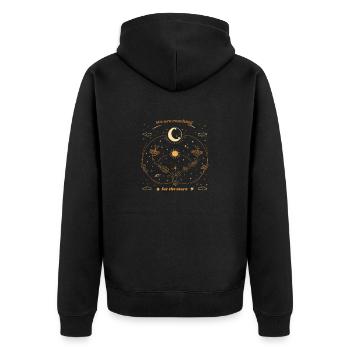 Nous visons les étoiles Astronomie céleste - Veste à capuche bio Premium Unisexe - noir - Dos - Nico (187cm)