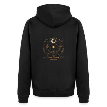 Il est temps de tracer la voie vers les étoiles Astronomie - Veste à capuche bio Premium Unisexe - noir - Dos - Nico (187cm)