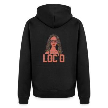 C’est The Locs For Me - Afro Hair Black American - Veste à capuche bio Premium Unisexe - noir - Dos - Nico (187cm)