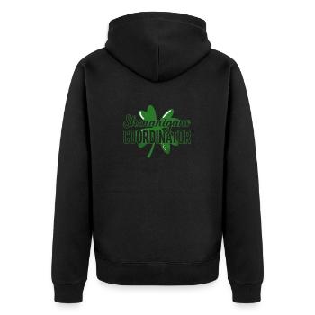Coordonnatrice de Shenanigan’s de Merry St. Patrick’s - Veste à capuche bio Premium Unisexe - noir - Dos - Nico (187cm)