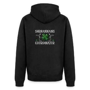 Coordonnatrice de Shenanigan’s de Merry St. Patrick’s - Veste à capuche bio Premium Unisexe - noir - Dos - Nico (187cm)