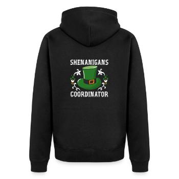 Coordonnatrice de Shenanigan’s de Merry St. Patrick’s - Veste à capuche bio Premium Unisexe - noir - Dos - Nico (187cm)