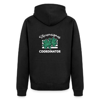 Coordonnatrice de Shenanigan’s de Merry St. Patrick’s - Veste à capuche bio Premium Unisexe - noir - Dos - Nico (187cm)