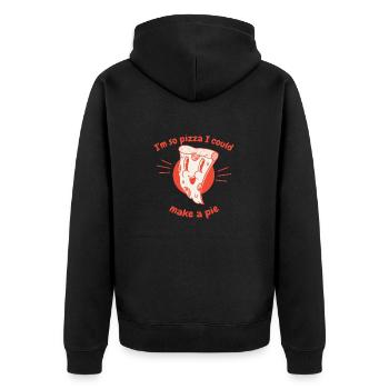 Je suis tellement pizza que je pourrais faire une tarte drôle d’amateur de pizza - Veste à capuche bio Premium Unisexe - noir - Dos - Nico (187cm)