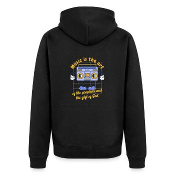 La musique est l’art des prophètes et le don de Dieu - Veste à capuche bio Premium Unisexe - noir - Dos - Nico (187cm)