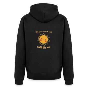 Let Your Spirit Soar With The Sun Cute Sun Designs - Unisex Premium Bio Zip Hoodie - Schwarz - Hinten - Nico (187cm)