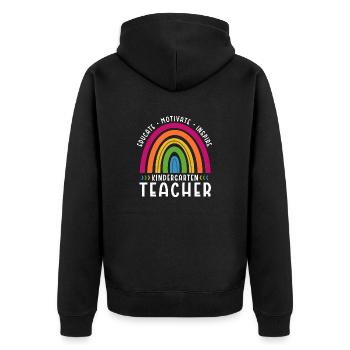 Former une enseignante de maternelle Motivant Inspirant - Veste à capuche bio Premium Unisexe - noir - Dos - Nico (187cm)