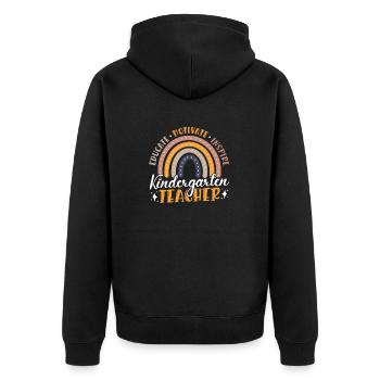 Former une enseignante de maternelle Motivant Inspirant - Veste à capuche bio Premium Unisexe - noir - Dos - Nico (187cm)