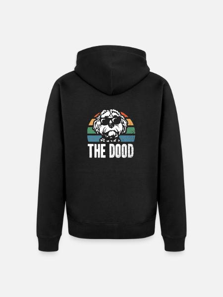 The Dood Doodle Labradoodle Goldendoodle - Unisex Premium Organic Zip Hoodie - black