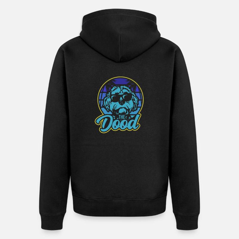 Le Dood Doodle Labradoodle Goldendoodle - Veste à capuche bio Premium Unisexe - noir