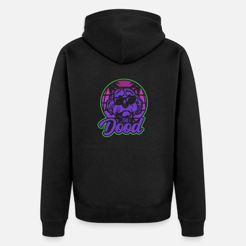 Le Dood Doodle Labradoodle Goldendoodle - Veste à capuche bio Premium Unisexe - noir