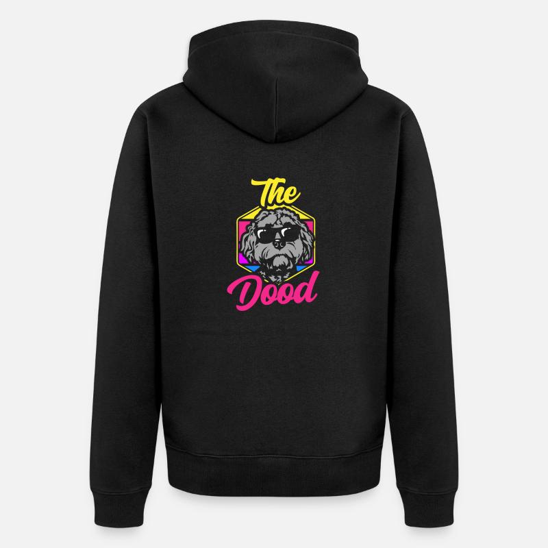 Le Dood Doodle Labradoodle Goldendoodle - Veste à capuche bio Premium Unisexe - noir