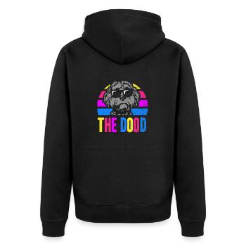 Le Dood Doodle Labradoodle Goldendoodle - Veste à capuche bio Premium Unisexe - noir - Dos - Nico (187cm)