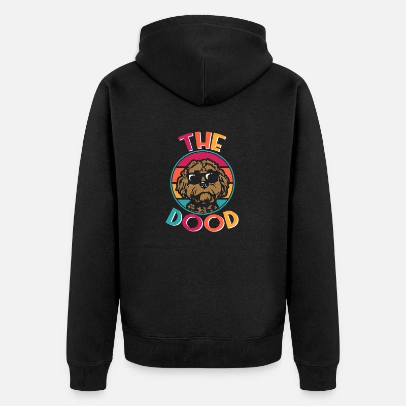 Der Dood Doodle Labradoodle Goldendoodle - Unisex Premium Bio Zip Hoodie - Schwarz