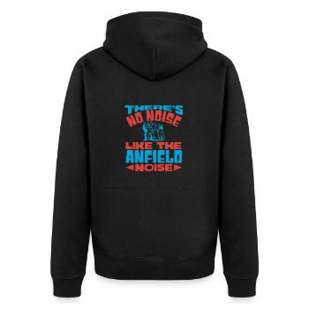 ES GIBT KEIN GERÄUSCH WIE DAS GERÄUSCH 2 - Unisex Premium Bio Zip Hoodie - Schwarz - Hinten - Nico (187cm)