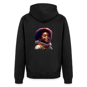 Petit astronaute - Veste à capuche bio Premium Unisexe - noir - Dos - Nico (187cm)