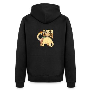 Tacosaurus Cinco de Mayo Shirt Funny Trex Taco - Unisex Premium Organic Zip Hoodie - black - Back - Nico (187cm)