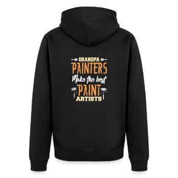 Les peintres grands-pères rendent les meilleurs peintres rétro - Veste à capuche bio Premium Unisexe - noir - Dos - Nico (187cm)
