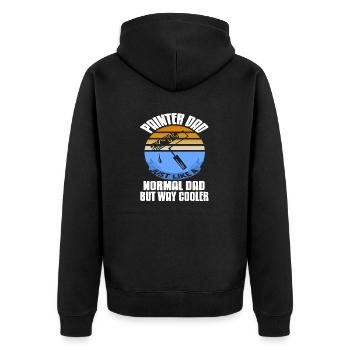 Painter DAD Like A Normal DAD But Way Cooler Funny - Unisex Premium Bio Zip Hoodie - Schwarz - Hinten - Nico (187cm)