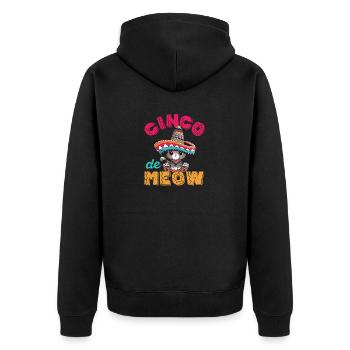 Cinco de Meow Mayo Fiesta Chat mexicain - Veste à capuche bio Premium Unisexe - noir - Dos - Nico (187cm)