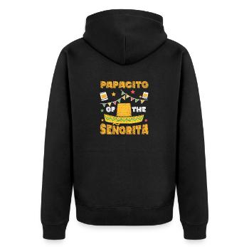 Let's Fiesta Papacito der Señorita Mexican Party - Unisex Premium Bio Zip Hoodie - Schwarz - Hinten - Nico (187cm)