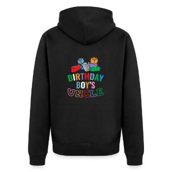 Oncle du garçon d’anniversaire Bauklötze - Veste à capuche bio Premium Unisexe - noir - Dos - Nico (187cm)