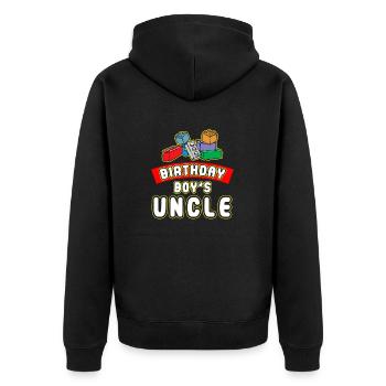 Oncle du garçon d’anniversaire Bauklötze - Veste à capuche bio Premium Unisexe - noir - Dos - Nico (187cm)
