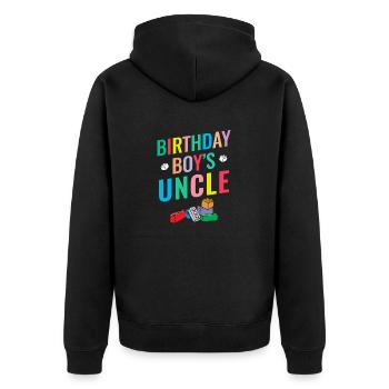 Oncle du garçon d’anniversaire Bauklötze - Veste à capuche bio Premium Unisexe - noir - Dos - Nico (187cm)