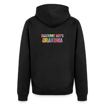 Birthday Kids Grandma Building Blocks - Veste à capuche bio Premium Unisexe - noir - Dos - Nico (187cm)