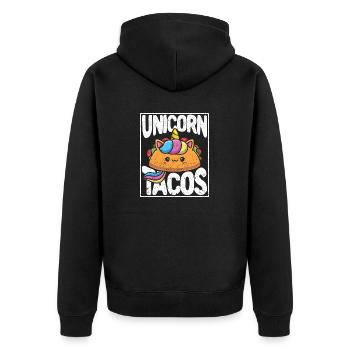 Drôle de tacos de licorne Cinco de Mayo Taco Fiesta - Veste à capuche bio Premium Unisexe - noir - Dos - Nico (187cm)