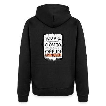 Cups Blogging Funny Sayings Costume Geek Chassis - Unisex Premium Organic Zip Hoodie - black - Back - Nico (187cm)