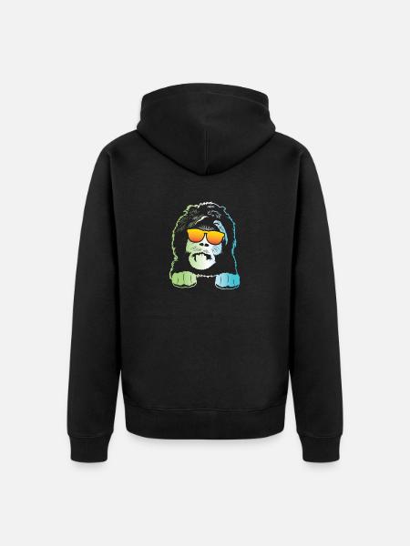Sheepadoodle Doodle Dog - Unisex Premium Organic Zip Hoodie - black