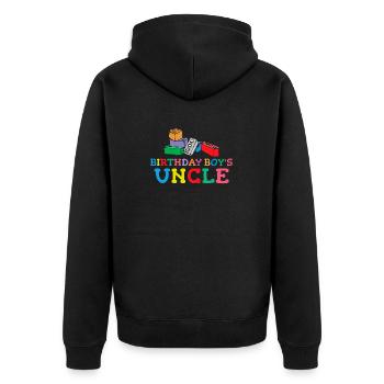 Oncle du garçon d’anniversaire Bauklötze - Veste à capuche bio Premium Unisexe - noir - Dos - Nico (187cm)