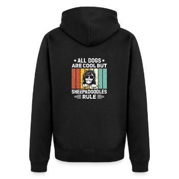 Sheepadoodle Doodle Dog - Veste à capuche bio Premium Unisexe - noir - Dos - Nico (187cm)