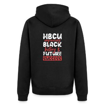 Coyote Jäger - Unisex Premium Bio Zip Hoodie - Schwarz - Hinten - Nico (187cm)
