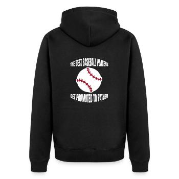 Baseball team Baseball players Baseball players - Unisex Premium Organic Zip Hoodie - black - Back - Nico (187cm)