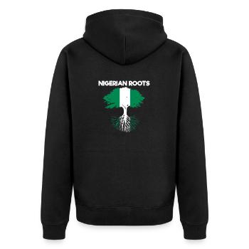 Nigéria Nigérian Afrique Flag Fierté I Cadeau - Veste à capuche bio Premium Unisexe - noir - Dos - Nico (187cm)
