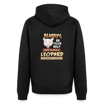 Soyez toujours vous-même à moins que vous ne puissiez être un léopard - Veste à capuche bio Premium Unisexe - noir - Dos - Nico (187cm)