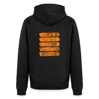 Retro Vintage Leopard Animal Wildlife Designs - Unisex Premium Organic Zip Hoodie - black - Back - Nico (187cm)