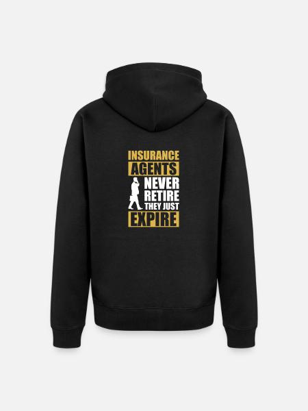 Insurance Agent Appraiser Insurance Broker - Unisex Premium Organic Zip Hoodie - black