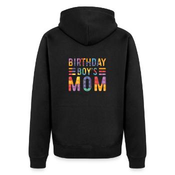 Mère du garçon d’anniversaire Bauklötze - Veste à capuche bio Premium Unisexe - noir - Dos - Nico (187cm)