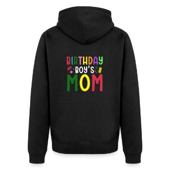 Mère du garçon d’anniversaire Bauklötze - Veste à capuche bio Premium Unisexe - noir - Dos - Nico (187cm)