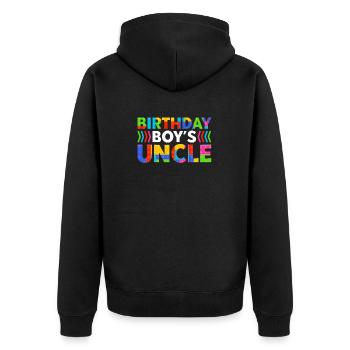 Oncle du garçon d’anniversaire Bauklötze - Veste à capuche bio Premium Unisexe - noir - Dos - Nico (187cm)