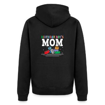 Mère du garçon d’anniversaire Bauklötze - Veste à capuche bio Premium Unisexe - noir - Dos - Nico (187cm)