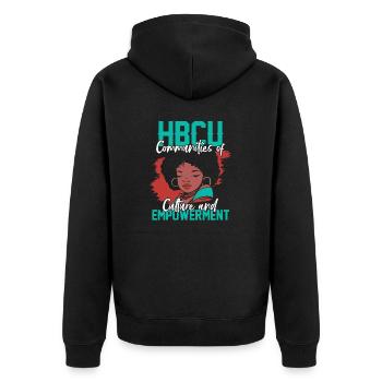 Coyote Jäger - Unisex Premium Bio Zip Hoodie - Schwarz - Hinten - Nico (187cm)